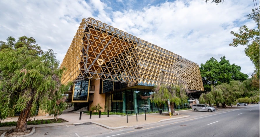 business school building exterior