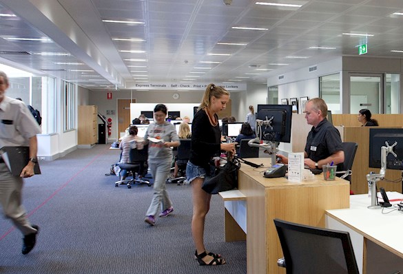 Interior view of Education, Fine Arts and Architecture library